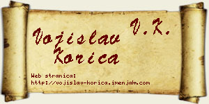 Vojislav Korica vizit kartica